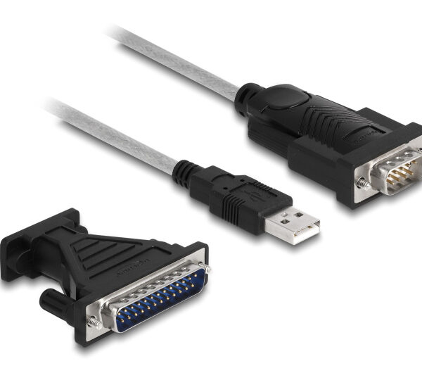 DELOCK καλώδιο USB σε RS-232 DB9 61314 με αντάπτορα DB25