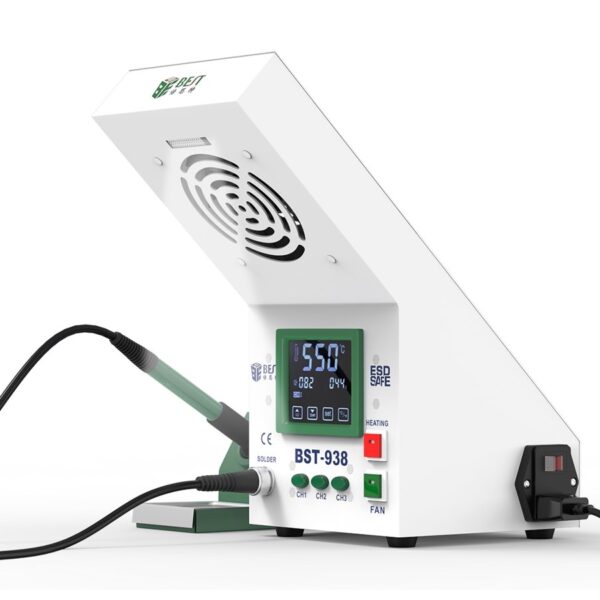 BEST Soldering Station BST-938 με σταθμό απορόφησης καπνού και LED φως - TechUp