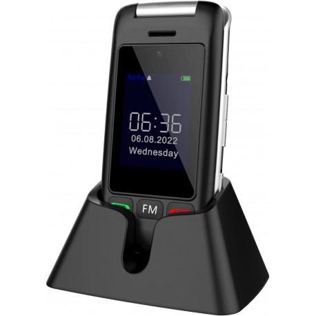 Tech Up - Artfone C10 Dual Sim 2.4'' GSM Flip Phone with Dock Black (Ελληνικό Μενού)