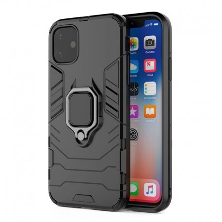 Tech Up - Huawei P Smart S Testa Ring Armor Silicone Black