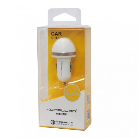 Tech Up - Konfulon Fast Car Adapter 2.4A gold