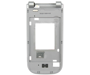 Tech Up - Nokia 3710f upper Hinge Cover silver ORIGINAL