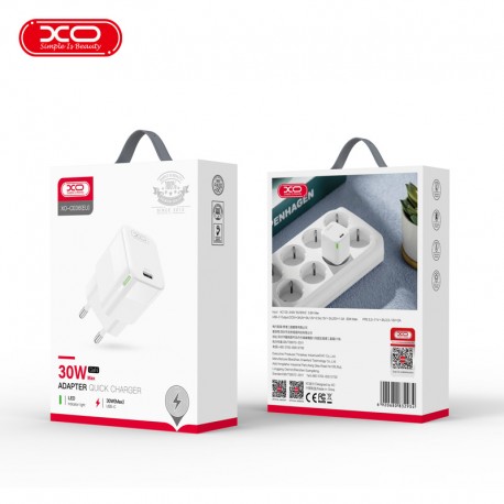 Tech Up - XO CE06 PD Type-C Wall Adapter Charger 30W White