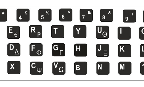 Αυτοκόλλητο universal για πληκτρολόγιο notebook