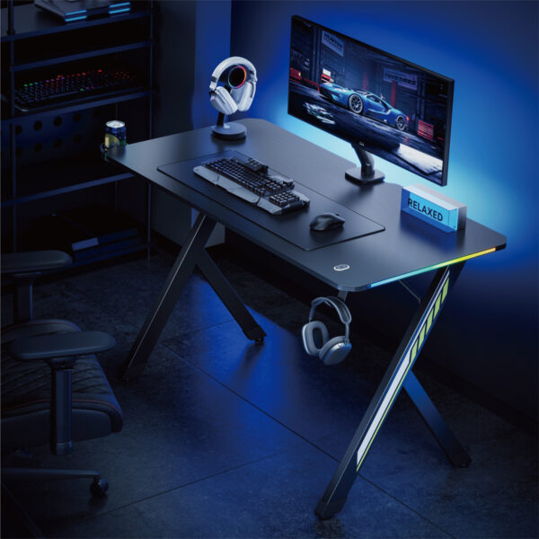 POWERTECH gaming γραφείο PT-1498 με RGB φωτισμό