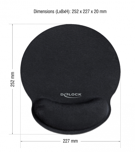 DELOCK Mousepad 12559 με στήριγμα καρπού