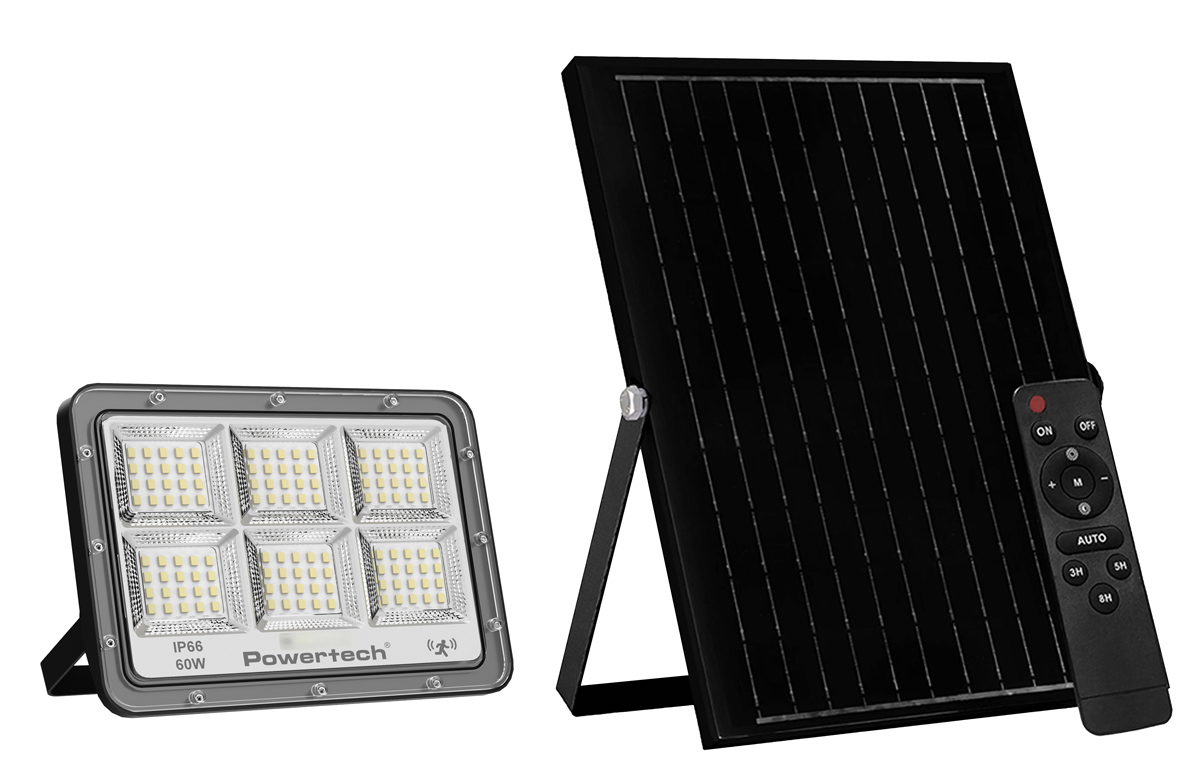POWERTECH LED ηλιακός προβολέας PT-1456 με τηλεχειριστήριο POWERTECH LED ηλιακός προβολέας PT-1456 με τηλεχειριστήριο