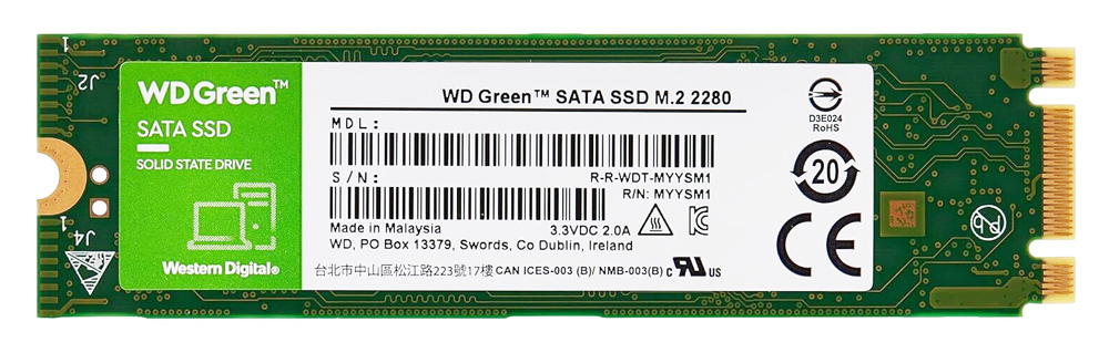 WD M.2 SATA III SSD Green WDS480G3G0B WD M.2 SATA III SSD Green WDS480G3G0B