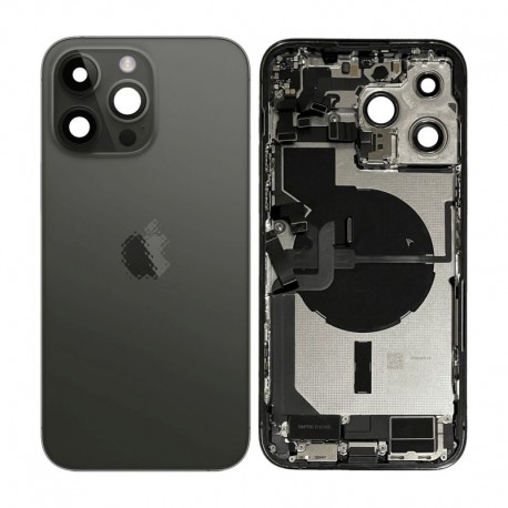 Tech Up - Apple iPhone 14 Pro Max Full Housing All Parts(Vibra/NFC/Charging Connector/Power/Volume/Flash Flex/Sim TrayTray) Black GRADE A