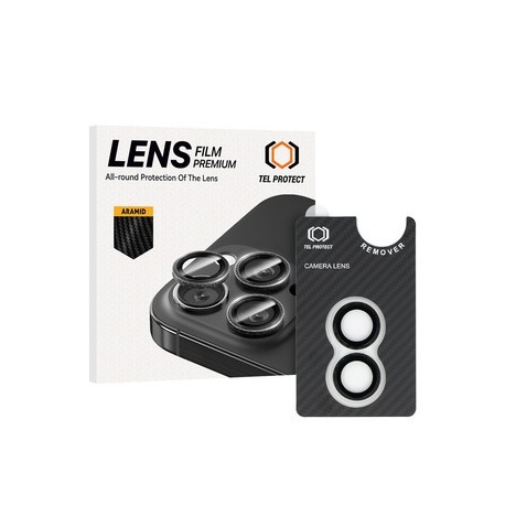 Tech Up - Apple iPhone 15/15 Plus Aramid Tempered Glass for Camera Lens 3D Protect 2pcs