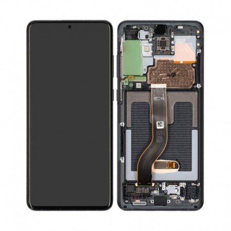 Tech Up - Samsung Galaxy S20 Plus Lcd+Touch Screen+Frame (No Front Camera) Cosmic Black ORIGINAL Renewd