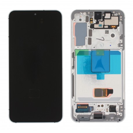 Tech Up - Samsung Galaxy S22 5G Lcd+Touch Screen+Frame White/Cream ORIGINAL