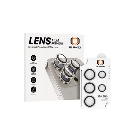 Tech Up - Samsung Galaxy S24 Ultra Tempered Glass for Camera Lens Transparent 3D Protect 5pcs